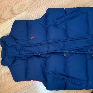 Ralph Lauren Polo 3T puffer vest blue and red